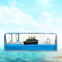 Car Interior Dashboard Decoration Floating Water Cruiser Ship Iceberg Ornament Car Interior Decoration for Birthday Gifts, Home Decor Suitable for Home Show Car Decoration, Gifts, Desk or Paperweight