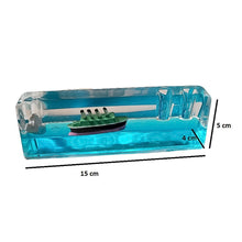Car Interior Dashboard Decoration Floating Water Cruiser Ship Iceberg Ornament Car Interior Decoration for Birthday Gifts, Home Decor Suitable for Home Show Car Decoration, Gifts, Desk or Paperweight