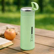 outdoor sport water bottle 400ml leak proof BPA-free for travel cold and hot water glass water bottle with daily water intake for gym and children (MOQ :-50 pc)