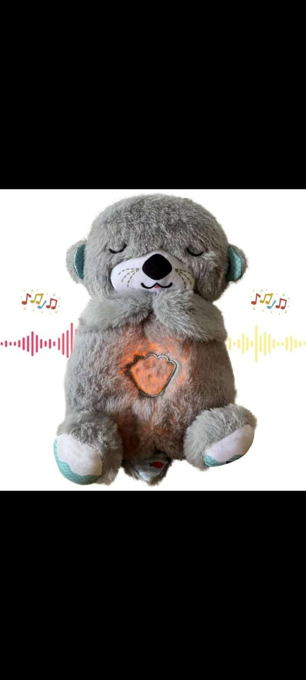 Breathing Teddy Baby Breathing Bear Baby Sound Machine Breathing Otter, Baby Soothing Otter
